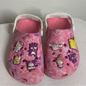 Crocs Hello Kitty & Friends Pink Charm Shoes Kids Size 12